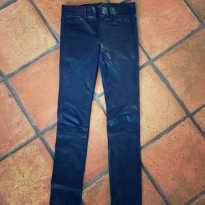 Helmut Lang Black Lamb Leather Pants - Size 0